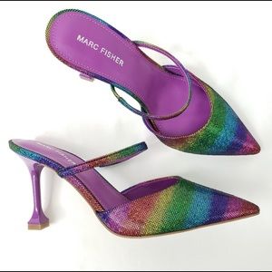 Rainbow Marc Fisher shoes 🌈 Size 7.5 worn once. Super cute and lots of fun!